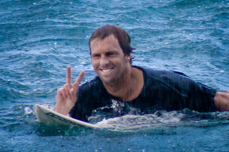 Me surfing in Samoa